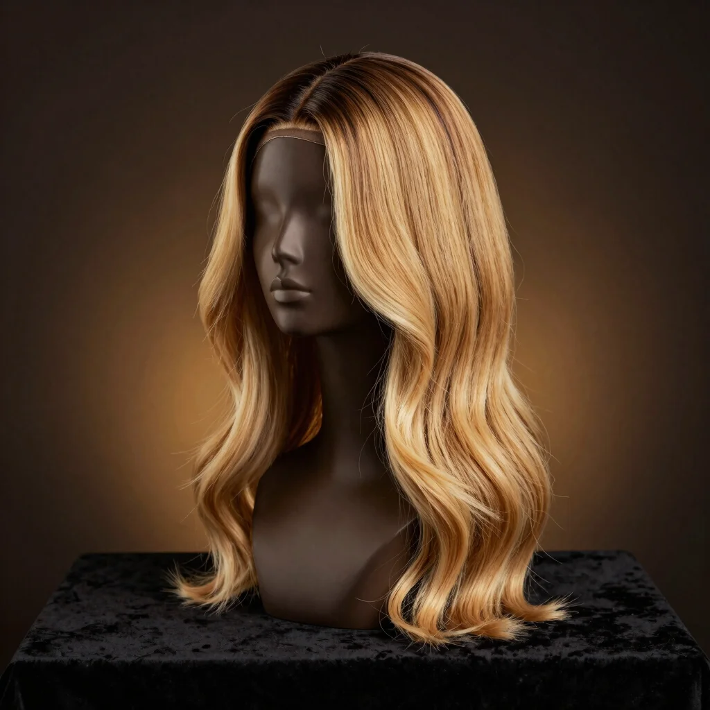 Perruque Blonde Miel Ombré